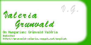 valeria grunvald business card