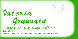 valeria grunvald business card